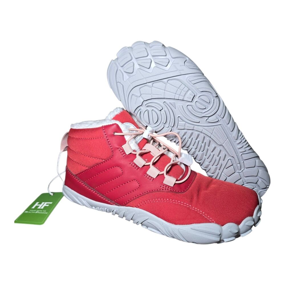 Hike Footwear Caspar Pro Barefoot Winter Shoes Red EU 39 Non-Slip/ Fleece NWT